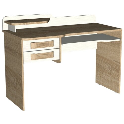 фото Компьютерный стол сбк чемпион, шхг: 120.4х60 см, цвет: вудлайн кремовый/дуб бардлолино