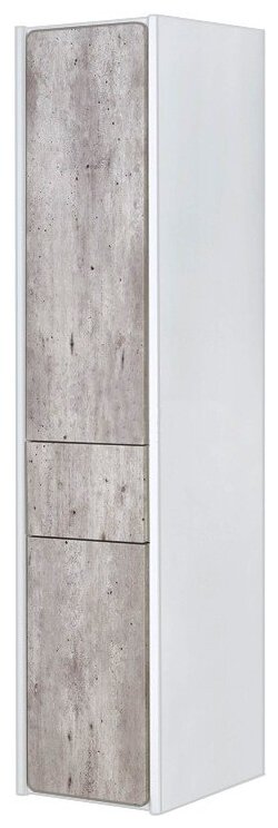 Шкаф-пенал для ванной Roca Ronda R правый, (ШхГхВ): 32х33х139 см, белый матовый/бетон