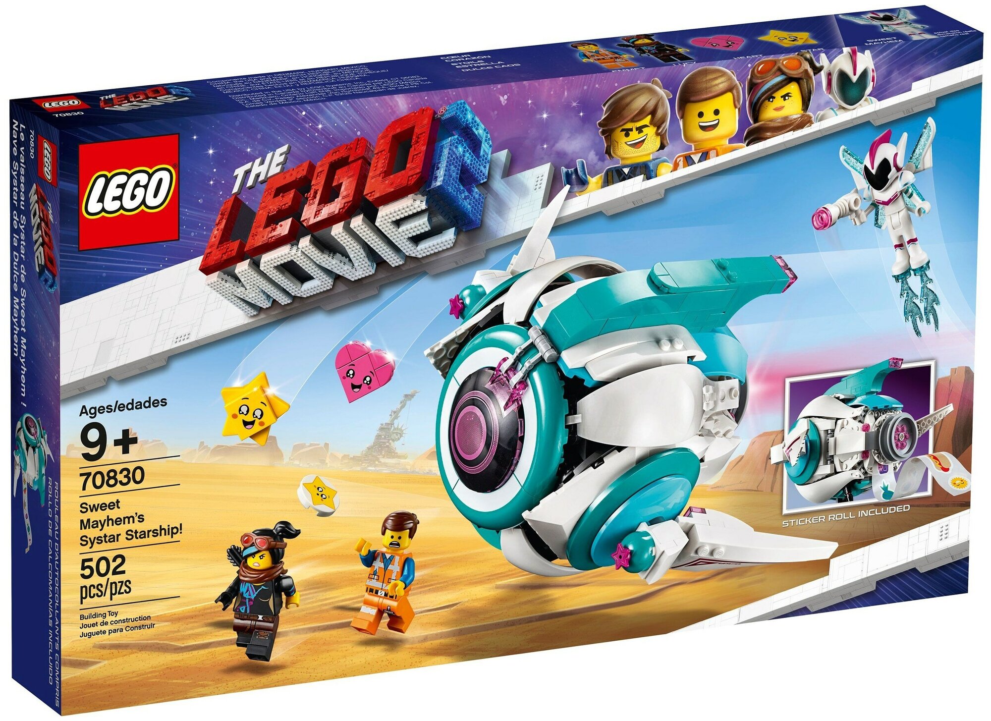 Конструктор LEGO The Lego Movie-2 70830 Подруженский Звездолёт Мими Катавасии, 502 дет.