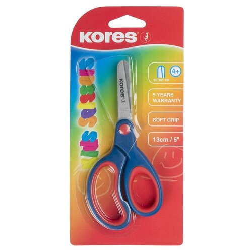 Купить Ножницы детские Kores Softgrip 13 см с прорезиненными ручками 2 шт.