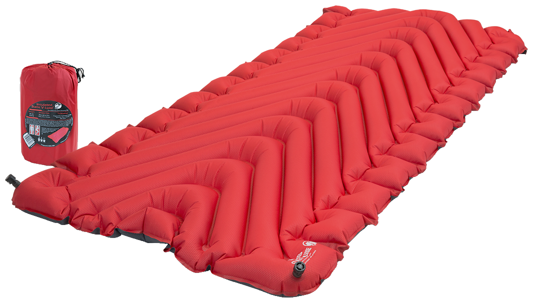 Надувной коврик Klymit Insulated Static V Luxe pad Red, красный (06LIRd02D)