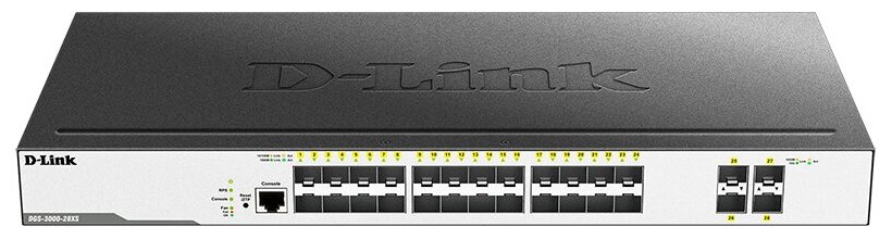 Коммутатор D-Link DGS-3000-28XS DGS-3000-28XS/B1A 24SFP 4SFP+ управляемый