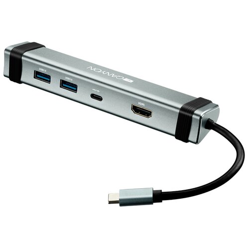 USB-концентратор Canyon 4-в-1 USB Type C (CNS-TDS03DG), разъемов: 4, серый