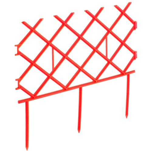 Забор декоративный Комплект-Агро Палисад, 3 х 0.19 м, красный
