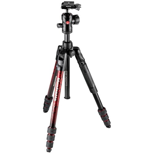 Трипод Manfrotto MKBFRTA4RD-BH, черный/красный штатив manfrotto mk055xpro3 bhq2 и шаровая головка для фотокамеры