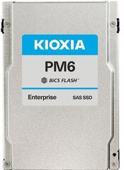 Накопитель SSD Kioxia 2.5" (U2 15mm) Enterprise PM6-R, 1,920 TB, SAS 24Gb/s, 4150MB/s/2700MB/s, 96-layer BiCS FLASH, 1 DWPD (KPM61RUG1T92)