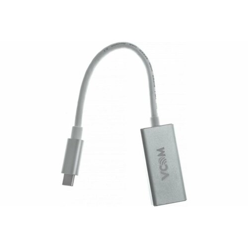 VCOM Кабель-адаптер USB 3.1 Type-Cm DP/f/ 3840x216060Hz, 10Gbps, Aluminum Shell, 0,15m CU422M vcom кабели cu423mcv 1 8m кабель адаптер usb 3 1 type cm
