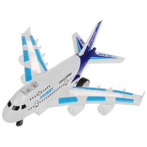Самолет Наша игрушка 1101, 26 см, белый/синий
