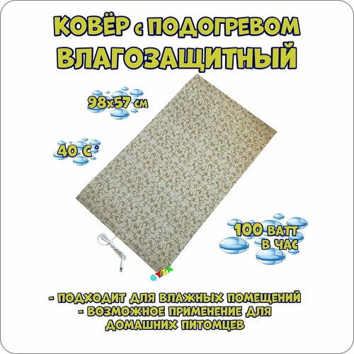 Ковер с подогревом влагозащитный 98х57 см 157000₽
