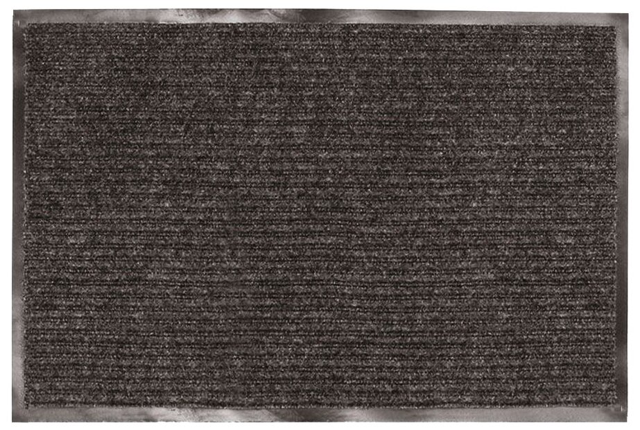 Коврик входной ворсовый влаго-грязезащитный LAIMA 40*60см ребристый, толщ 7мм, черный,602863