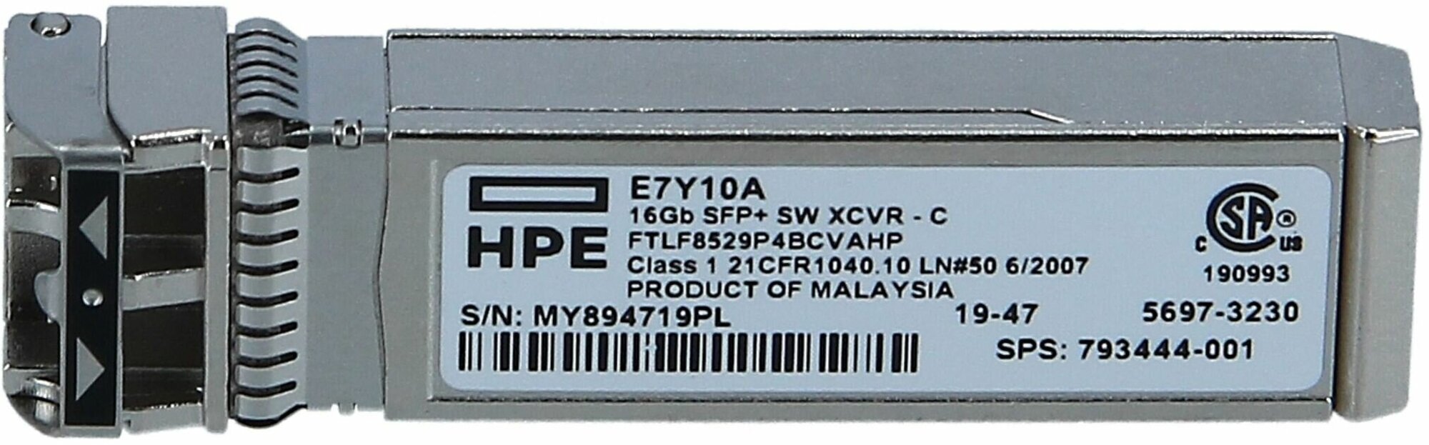 Трансивер HP 16Gb SFP+ SW 1-pack XCVR E7Y10A