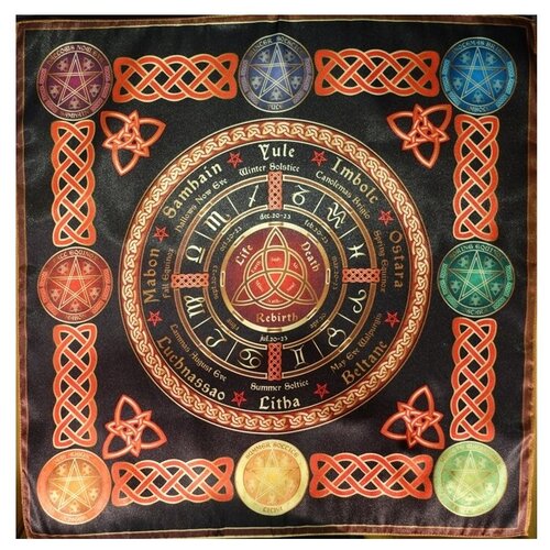 фото Скатерть гобелен ритуально-декоративная колесо года большая wizard international