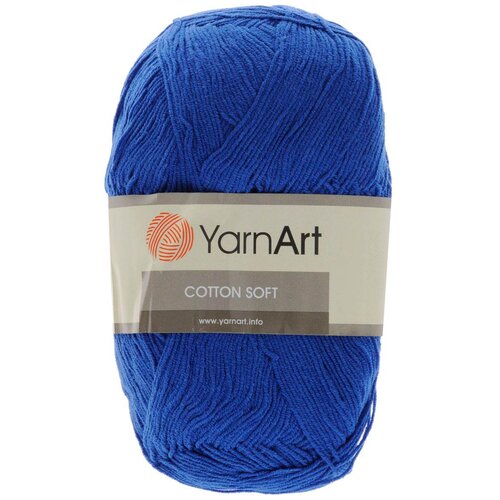 Пряжа YarnArt 'Cotton soft' 100гр 600м (55% хлопок, 45% акрил) (47 синий) 5 шт