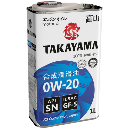 фото Синтетическое моторное масло takayama 0w-20, 1 л