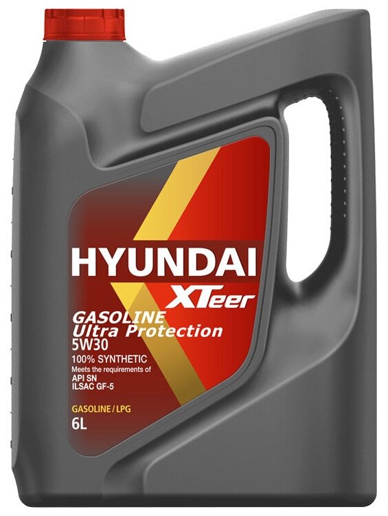 Синтетическое моторное масло HYUNDAI XTeer Gasoline Ultra Protection 5W-30, 6 л