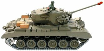 Танк Heng Long M26 Pershing Snow Leopard (3838-1), 1:16, 53.5 см, зеленый