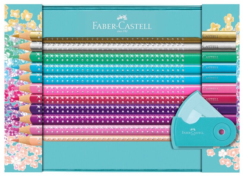 Faber-Castell Карандаши цветные Sparkle, 20 цветов + точилка, 201641