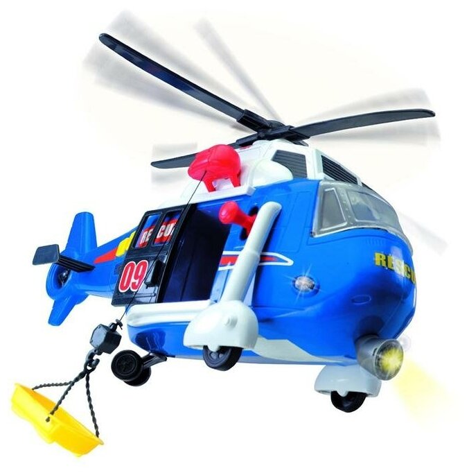 Вертолет Dickie Toys Спасательная служба с лебедкой, звуковыми и световыми эффектами, 32 см (3308356) - фото №2