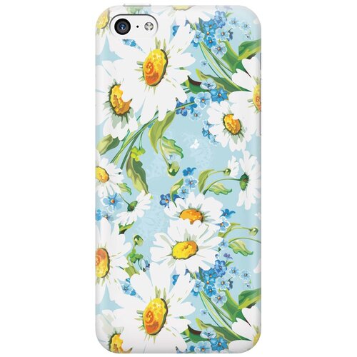 фото Cиликоновый чехол на apple iphone 5c / эпл айфон 5с с принтом "поле ромашек" gosso