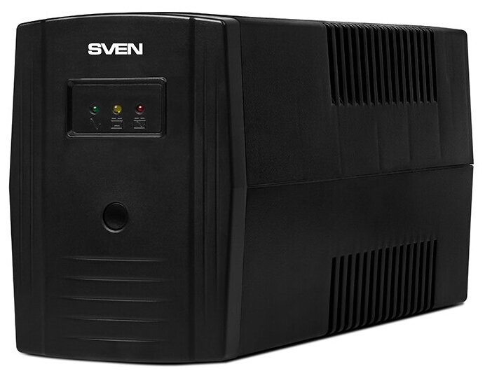 ИБП SVEN Pro 800, черный/ 480Вт/ Входное 175-280В/ 2*CEE7/4 розетки