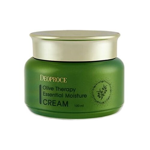 Deoproce Olive Therapy Essential Moisture Cream Интенсивно увлажняющий крем для лица с экстрактом оливы, 100 мл тонер для лица с маслом оливы olive therapy essential moisture skin 260мл