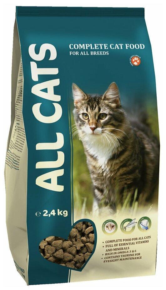 ALL CATS для взрослых кошек с курицей (2,4 кг)