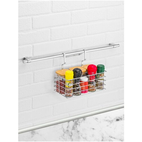 фото Корзина подвесная "серебристая" , 25,5х17х21,5 см el casa