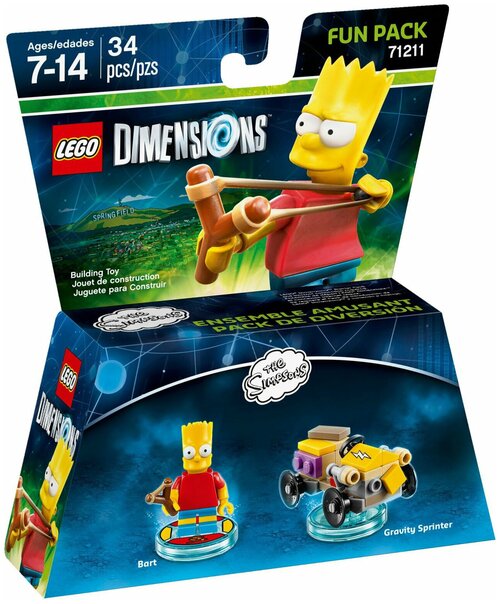 Конструктор LEGO Dimensions 71211 Барт Симпсон, 34 дет.