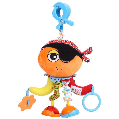 Подвесная игрушка Biba Toys Пират Джек (OC165), оранжевый/голубой развивающая игрушка подвеска biba toys на прищепке зайка банни