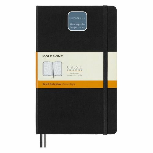 Блокнот Moleskine CLASSIC EXPENDED Large 130х210мм 400стр. линейка твердая обложка черный 6 шт./кор. - фото №5