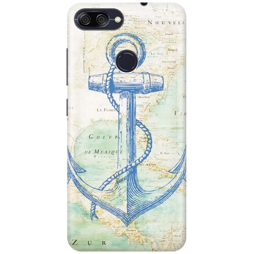 фото Re:pa накладка transparent для asus zenfone max plus (m1) zb570tl с принтом "якорь на карте"