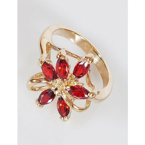 Кольцо помолвочное Lotus Jewelry, гранат, размер 20, красный
