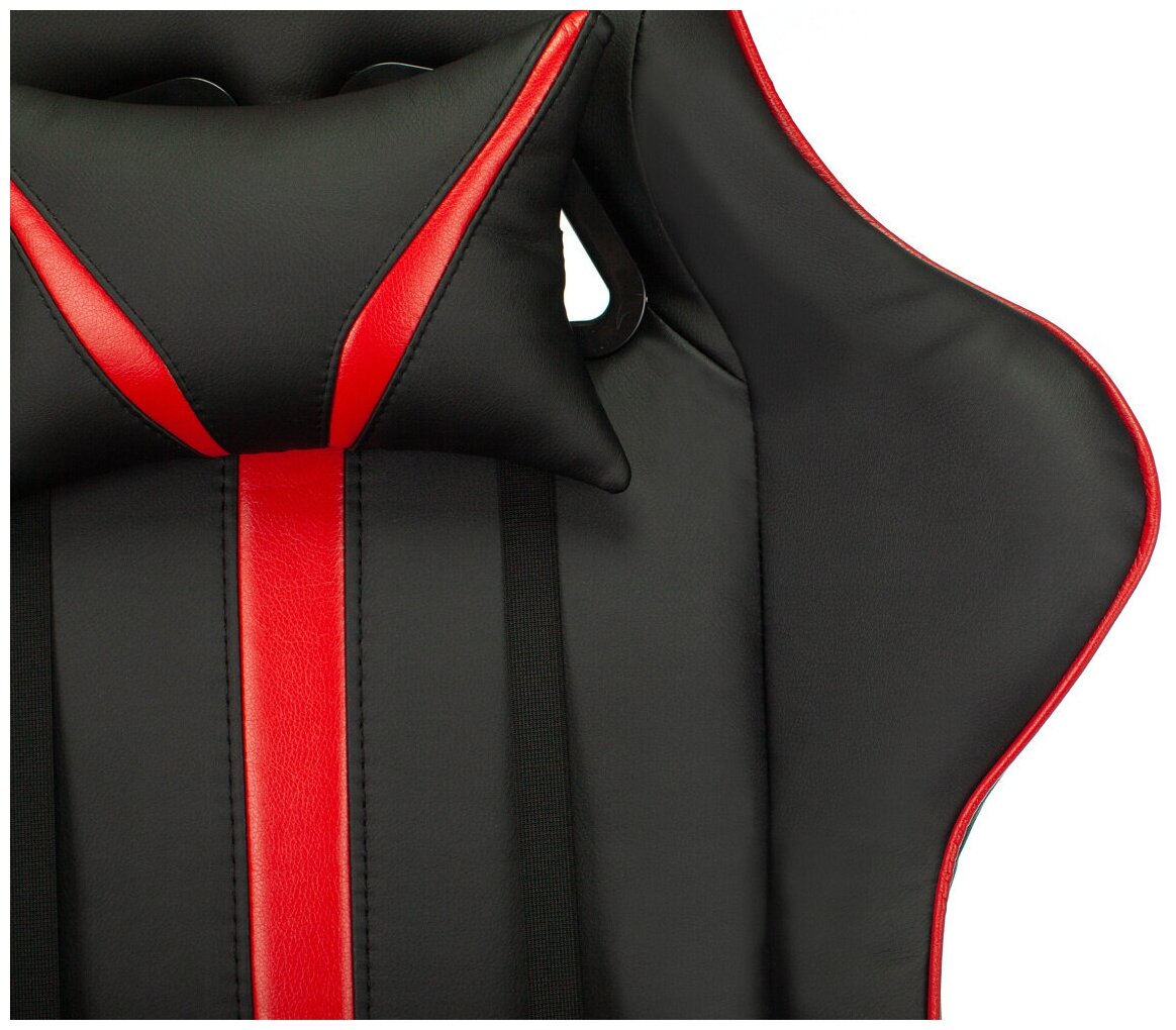 Кресло игровое ZOMBIE VIKING ZOMBIE A4 RED, PL, экокожа черный/красный, реклайнер (до 150кг) - фотография № 6