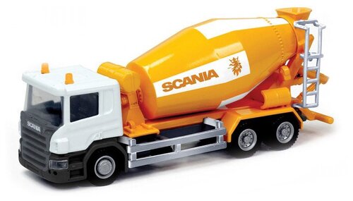 Бетономешалка RMZ City Бетономешалка Scania (144005) 1:64, 18.8 см, оранжевый/белый