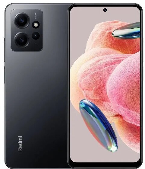 Смартфон Xiaomi Redmi Note 12 4G 6/128 ГБ Global, Dual nano SIM, Onyx Gray