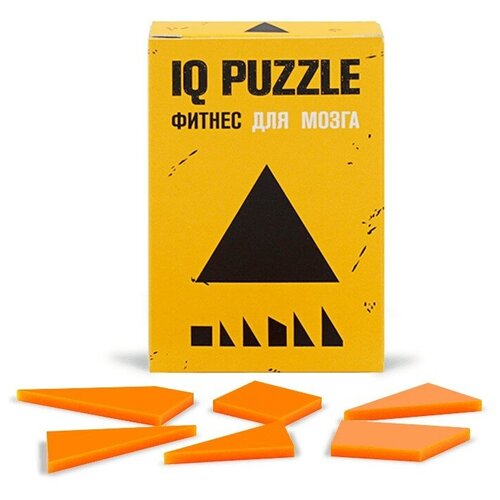 фото Головоломка iq puzzle треугольник оранжевый