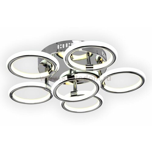 Люстра потолочная светодиодная Максисвет Геометрия 1-1405-6-CR Y LED, 54 Вт, цвет: хром