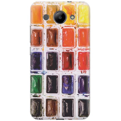 фото Cиликоновый чехол на huawei y3 2017 / хуавей у3 2017 с принтом "палитра красок" gosso
