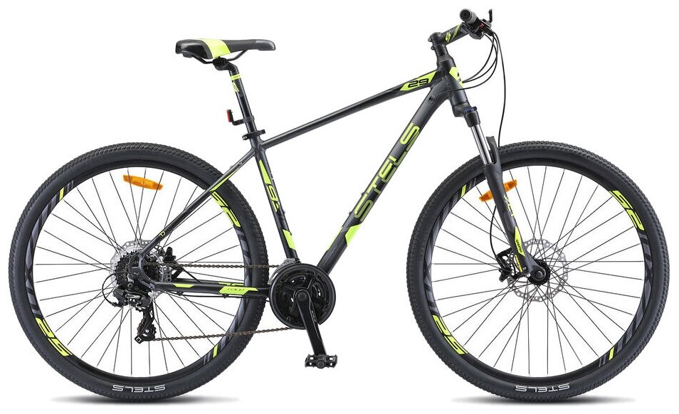 Велосипед Stels Navigator 930 D 29 V010 (2019) Размер рамы: 16,5 Цвет: Антрацитовый/чёрный/лайм