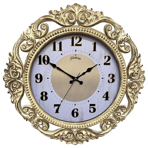 Часы настенные кварцевые GALAXY 725-C, слоновая кость с патиной