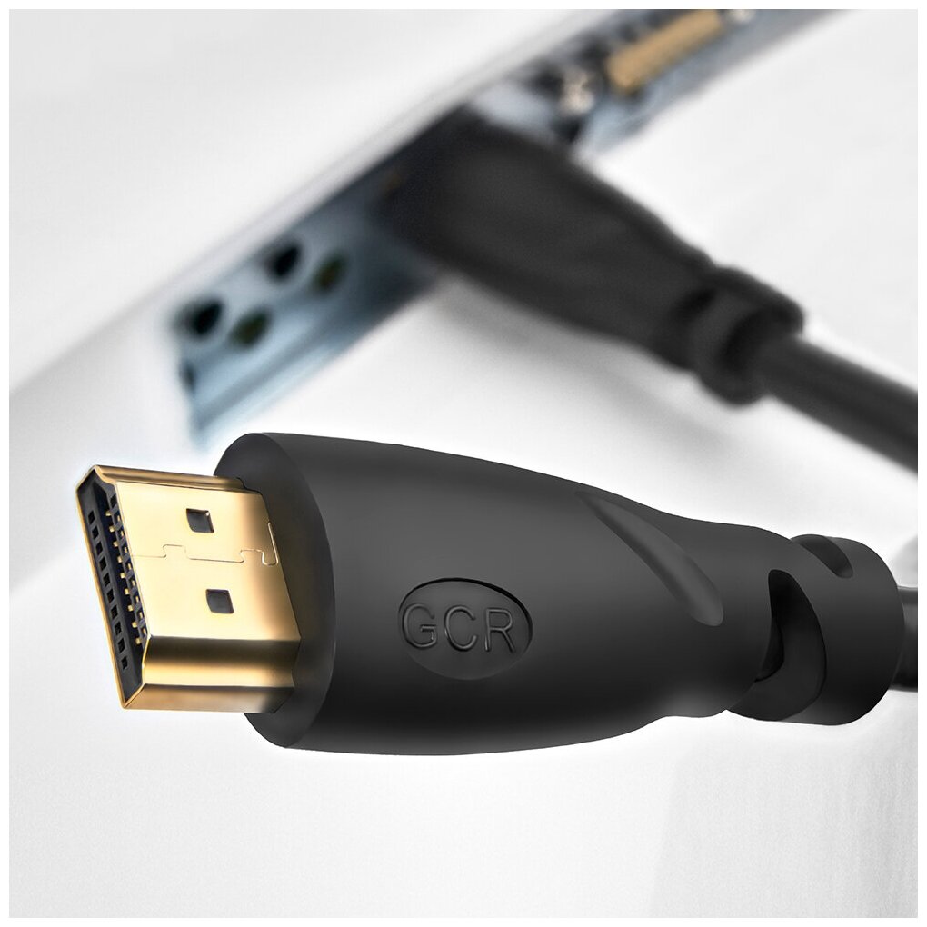 GCR Кабель 1.0m HDMI версия 1.4, черный, OD7.3mm, 30/30 AWG, позолоченные контакты, Ethernet 10.2 Гбит/с, 3D, 4K, GCR-HM310-1.0m, экран Greenconnect HDMI (m) 1.4 - HDMI (m) 1.4 1м черный (GCR-HM310-1. - фото №6