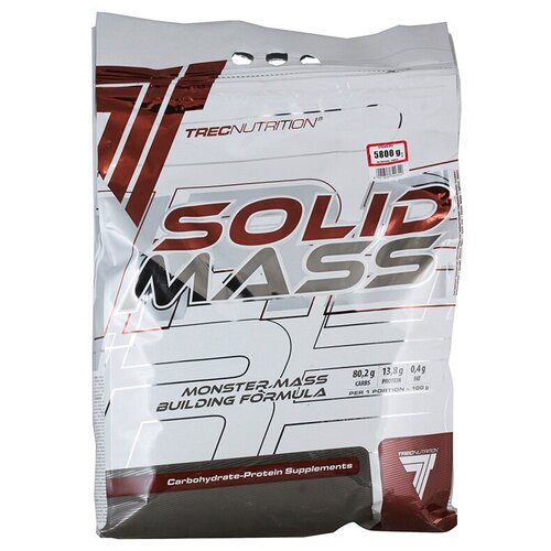 Гейнер Trec Nutrition Solid Mass, 5800 г, клубника