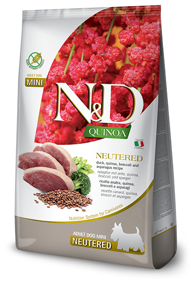 Сухой корм для стерилизованных собак Farmina N&D Quinoa утка с брокколи с киноа