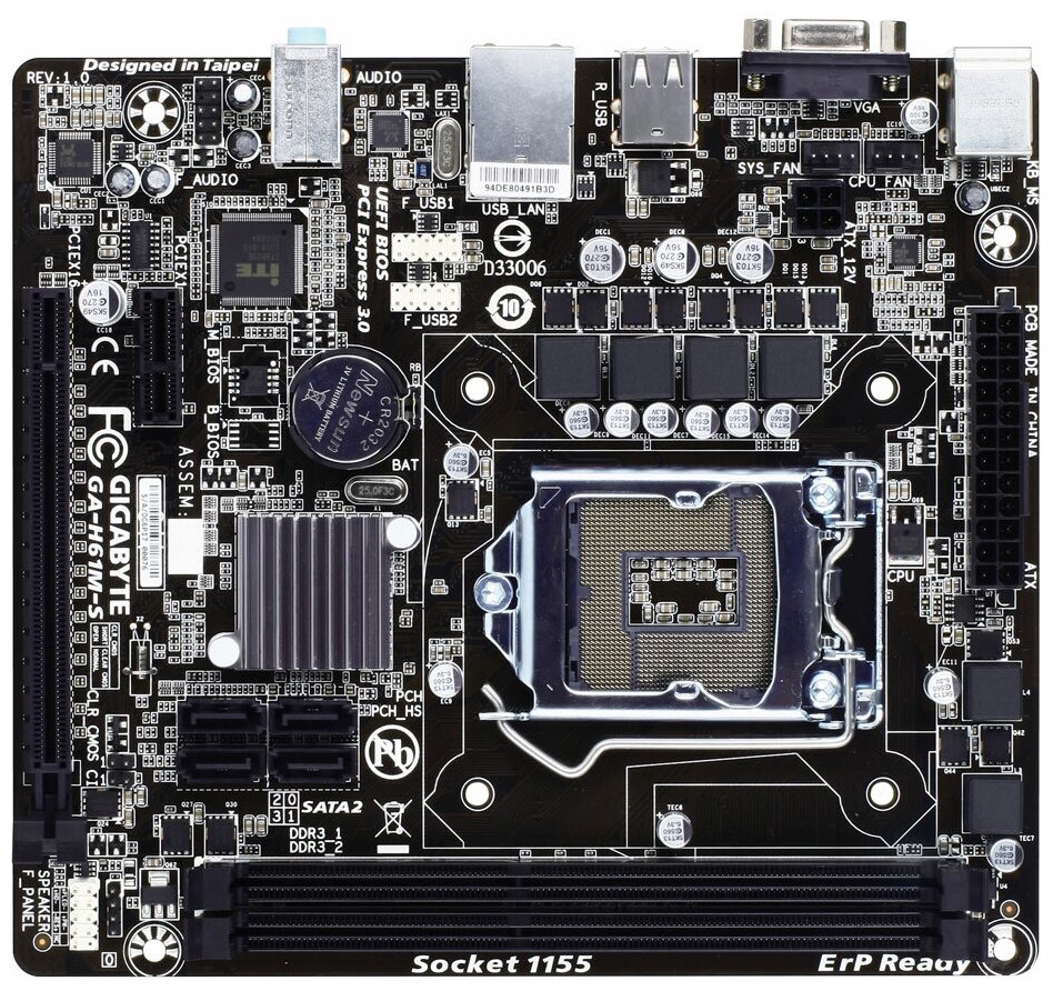 Материнская плата GIGABYTE GA-H61M-S (rev. 1.0)