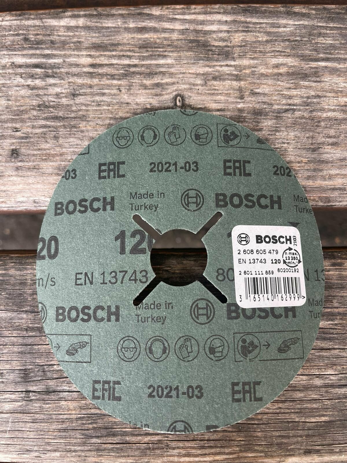 Шлифкруг фибровый Expert for Metal для УШМ (125: P120) Bosch 2608605479 13349564