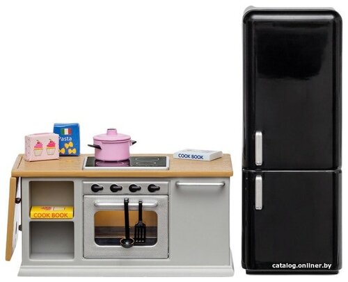 Lundby Кухонный набор с холодильником (LB_60201800) черный