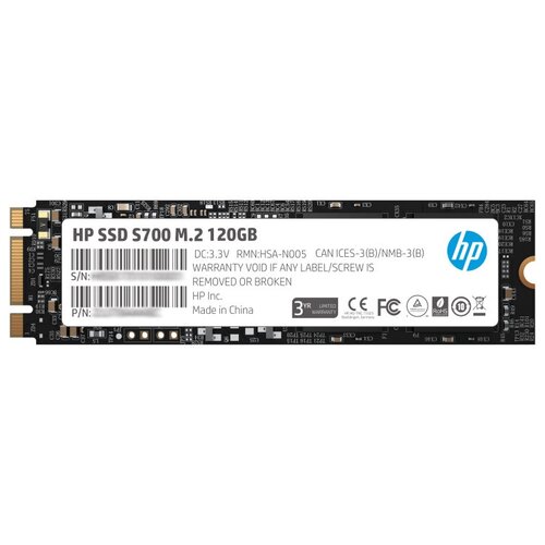 Накопитель HP S700 Series 2LU81AA#ABB SSD, M.2, 120Gb, SATA III, 70 TBW