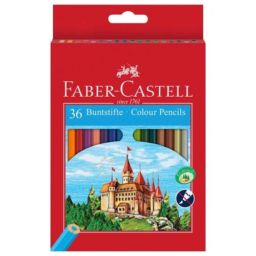 Faber-Castell Карандаши цветные Замок с точилкой 36 цветов (120136), 36 шт.