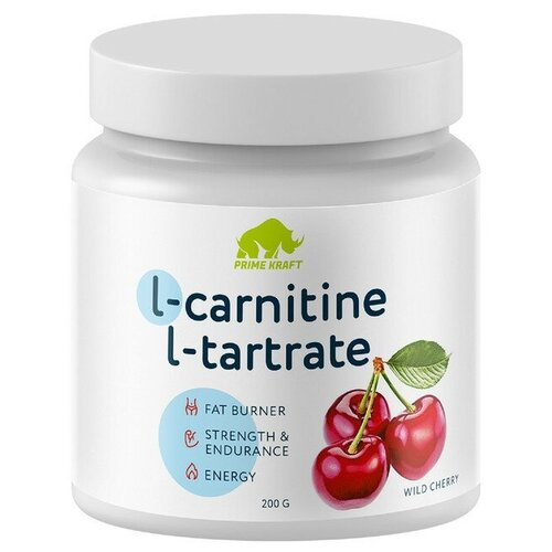 Prime Kraft L-карнитин L-Tartrate, 200 гр., дикая вишня rlinesportnutrition l карнитин extra 200 гр вишня