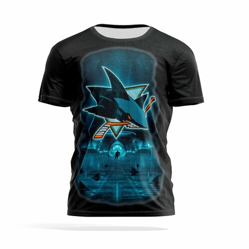 фото Футболка panin brand, размер xs, черный, бирюзовый